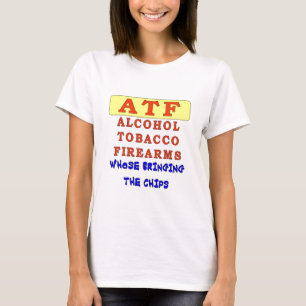 T-SHIRT ARMES À FEU DE TABAC D'ALCOOL
