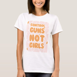 T-shirt Armes de contrôle pas les filles - rétro floral