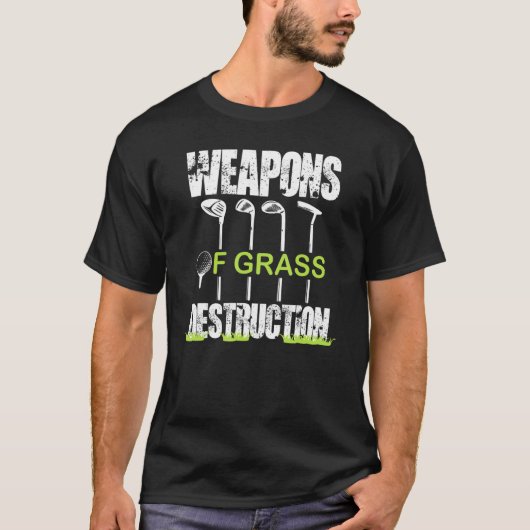 T-shirt Armes De Destruction De L'Herbe Clubs De Golf Ga (Devant)