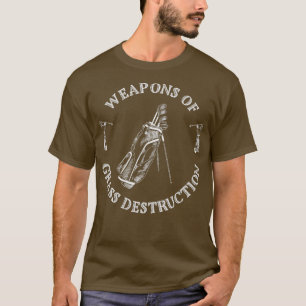 T-shirt Armes De Destruction De L'Herbe Golf Drôle