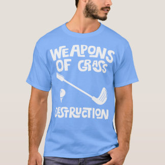 T-shirt Armes De Destruction De L'Herbe Golfer Funny Golf 