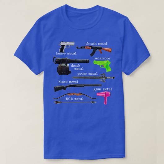 T-shirt Armes de musique métallique (Design devant)