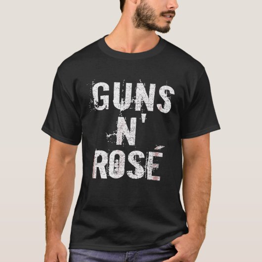 T-shirt Armes N Rose Funny Wine Drinker Déclaration (Devant)