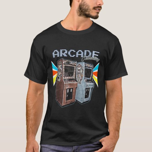 T-shirt Armoire d'arcade machine 1970 1980 1990 Jeu vidéo  (Devant)