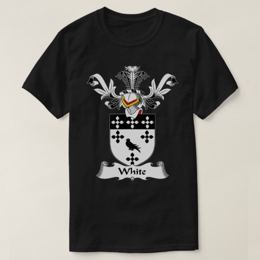 T-shirt Armoiries blanches Crest de famille (Design devant)