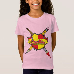 T-Shirt Armoiries Créatives Graphiques Folichonnes Rose