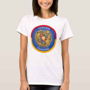 T-shirt Armoiries d'Arménie en forme de cercle