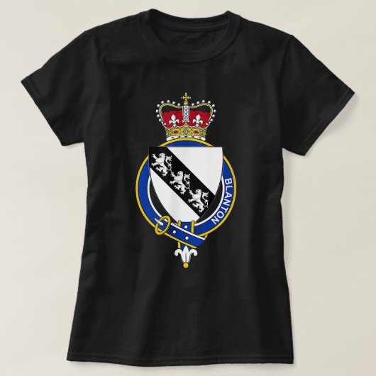 T-shirt Armoiries de Blanton Family Crest (Design devant)