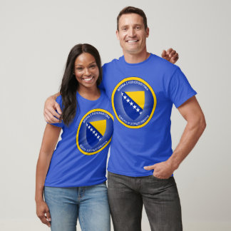 T-shirt Armoiries de Bosnie-Herzégovine de forme circulair