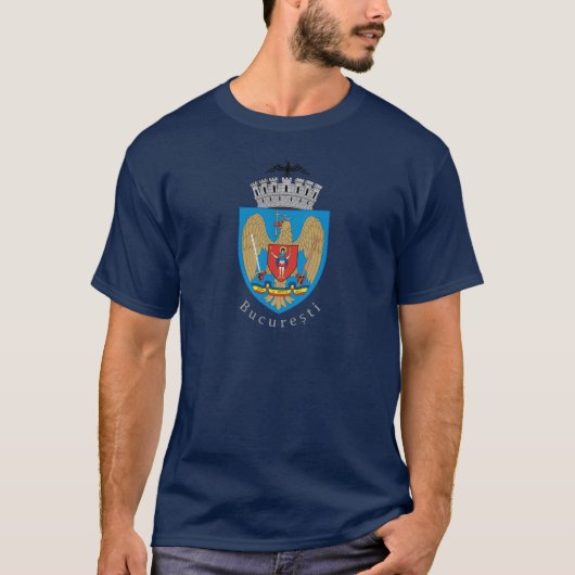 T-shirt Armoiries de Bucarest, Roumanie (Devant)