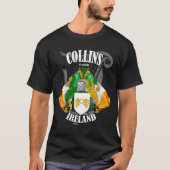 T-shirt Armoiries de Collins Crest *Ajouter l'emplacement* (Devant)