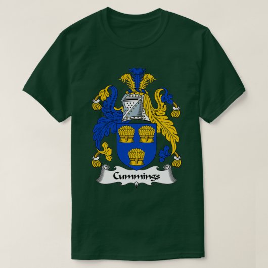 T-shirt Armoiries de Cummings Cummings Family Crest (Design devant)