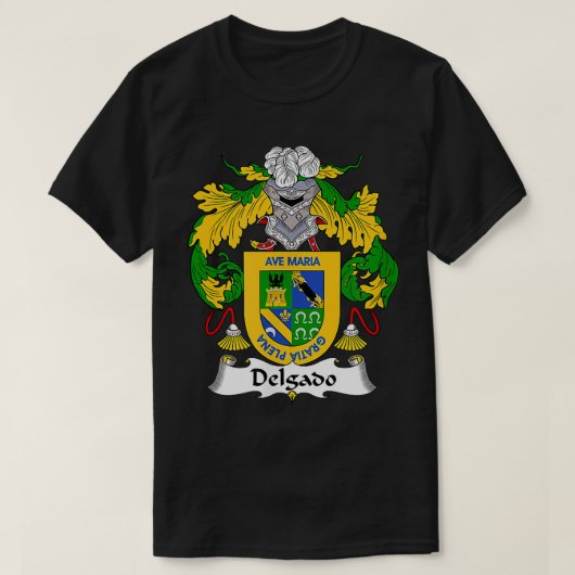 T-shirt Armoiries de Delgado Famille Crest (Design devant)
