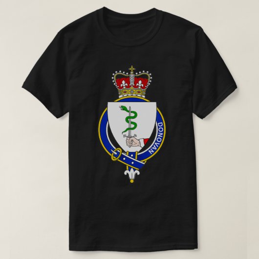 T-shirt Armoiries de Donovan Famille Crest (Design devant)