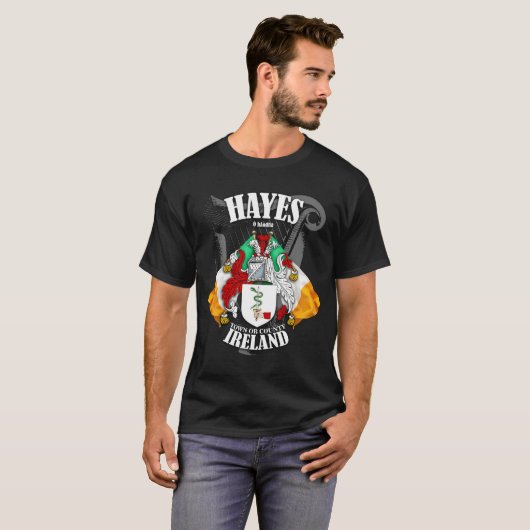 T-shirt Armoiries de Hayes Crest *Ajouter l'emplacement* (Devant entier)