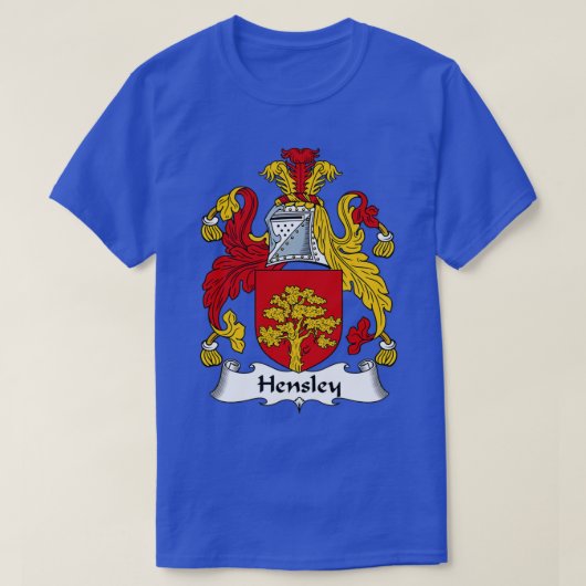 T-shirt Armoiries de Hensley Crest de famille (Design devant)