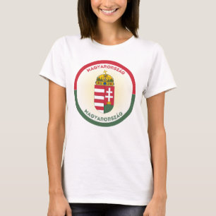 T-shirt Armoiries de Hongrie Forme de Cercle