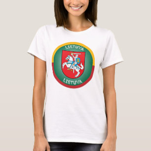 T-shirt Armoiries de Lituanie (Vytis) Forme de Cercle