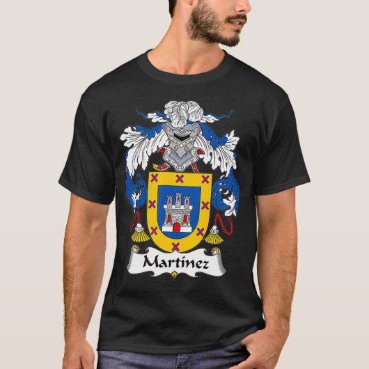 T-shirt Armoiries de Martinez Famille Crest (Devant)