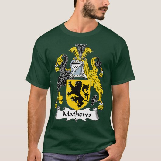 T-shirt Armoiries de Mathews Armoiries de la famille Crest (Devant)