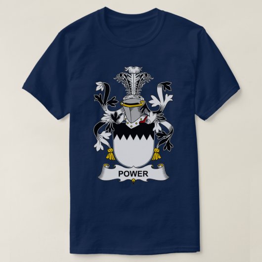 T-shirt Armoiries de Power Coat Family Crest (Design devant)