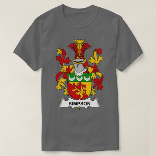 T-shirt Armoiries de Simpson Famille Crest (Design devant)