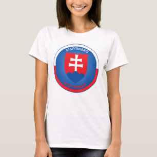T-shirt Armoiries de Slovaquie en forme de cercle