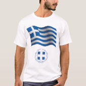 T-shirt Armoiries Du Drapeau De Grèce (Devant)