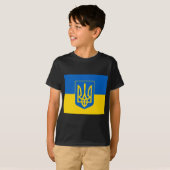 T-shirt Armoiries et drapeau de l'UKRAINE (Devant entier)