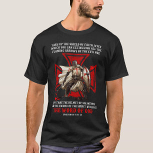 T-shirt Armor De Dieu Hommes Femmes Chevalier Templier Chr