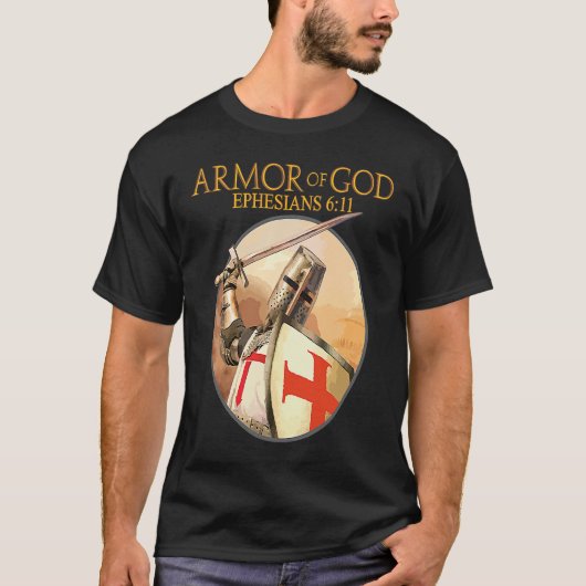 T-shirt Armure De Dieu Éphésiens Bible Verse Religieux Chr (Devant)