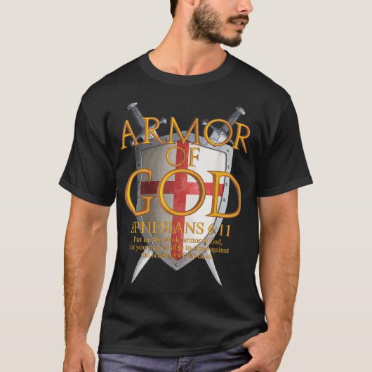 T-shirt Armure De Dieu Éphésiens Bible Verse Religieux Chr (Devant)