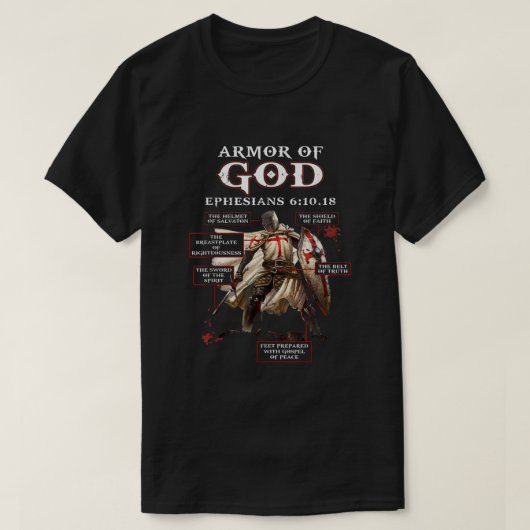 T-shirt Armure De Dieu Templier Chevalier Pour Hommes (Design devant)