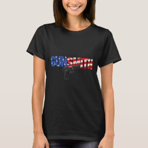 T-shirt Armurier Américain Patriote Drapeau Usa Style Rétr