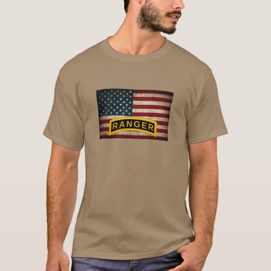 T-shirt Army Ranger School - Drapeau américain (Devant)