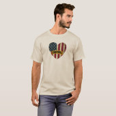 T-shirt Army Ranger School Tab American Heart Flag (Devant entier)