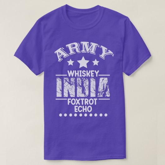 T-shirt Army Whiskey India Fotrot Echo (WIFE) (Design devant)