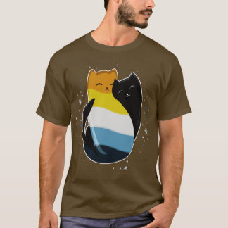 T-shirt Aroace Cat LGBT Aromantic Prière Drapeau 1