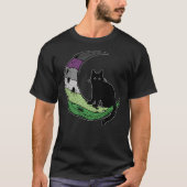 T-shirt Aroace Cat Moon LGBT Gay Asexual Aromantic Pride F (Devant)