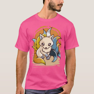 T-shirt Aroace Kitsune Asexuel Aromantic Pride Drapeau Aro