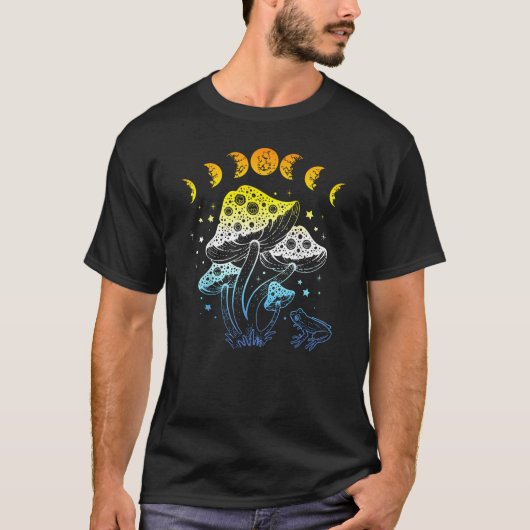 T-shirt Aroace Mystique - Mushroom, Moon, and Frog (Devant)
