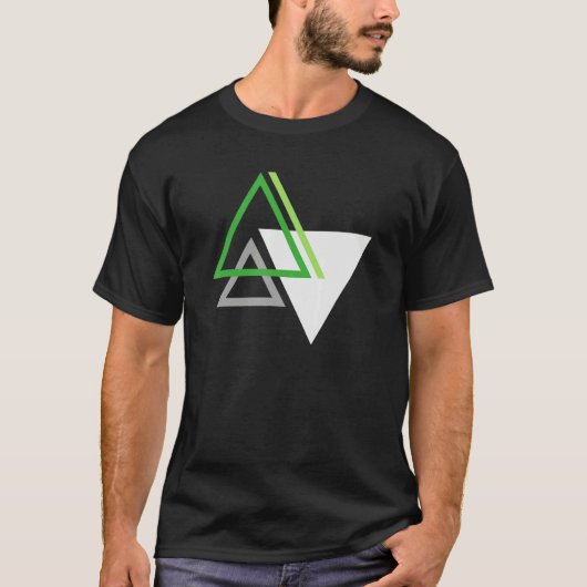 T-shirt Aromantic Aro Pride Subtle Geometric LGBTQ LGBT Ga (Devant)