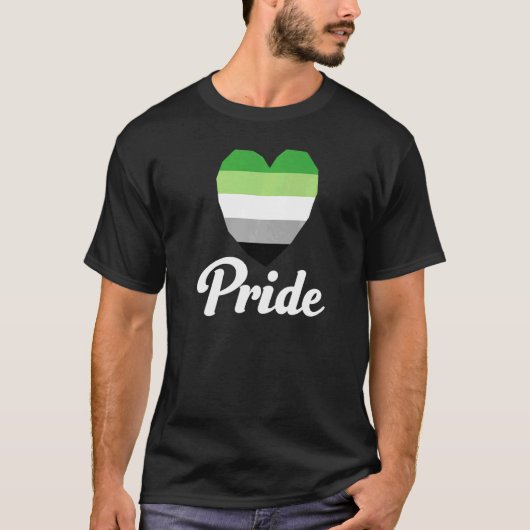 T-shirt Aromantic Gay pride Rainbow Word 2 (Devant)
