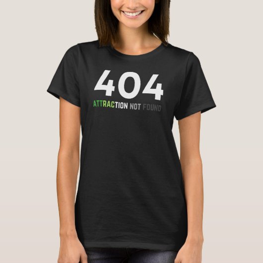 T-shirt Aromantic Pride 404 Attraction introuvable Aro LGB (Devant)