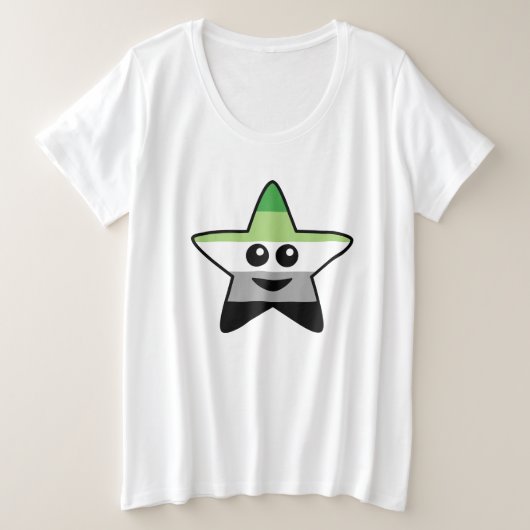T-shirt Aromantic Star Plus Size (Design devant)