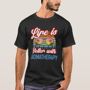 T-shirt Aromathérapie Vintage Sunset Professeur d'aromathé