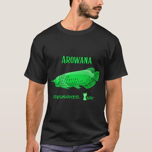 T-shirt Arowana d'eau douce roi vert (Devant)