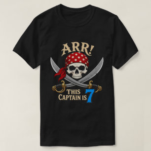T-shirt Arr ! Ce capitaine a 7 ans - Pirate 7ème anniversa