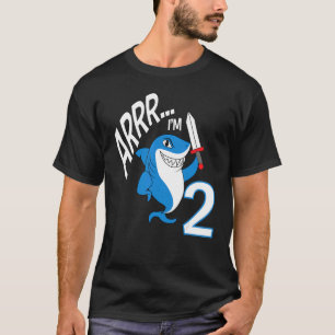 T-shirt Arr I'm 2 requin Anniversaire à thème Anniversaire