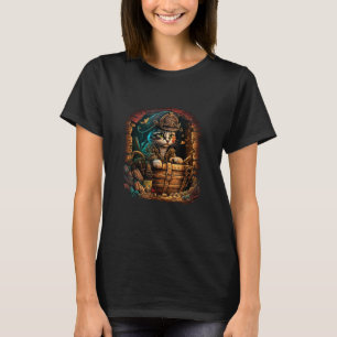 T-shirt Arr Meow-ty ! Conception pirate avec coffre au tré
